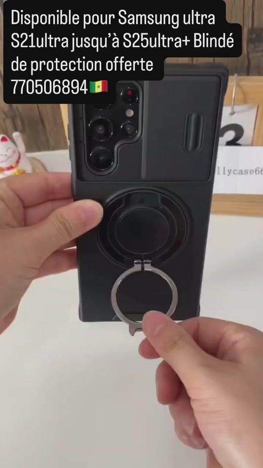 Coque Renforcée + Protection Appareil Photo – Samsung Ultra (S21 à S25ultra )